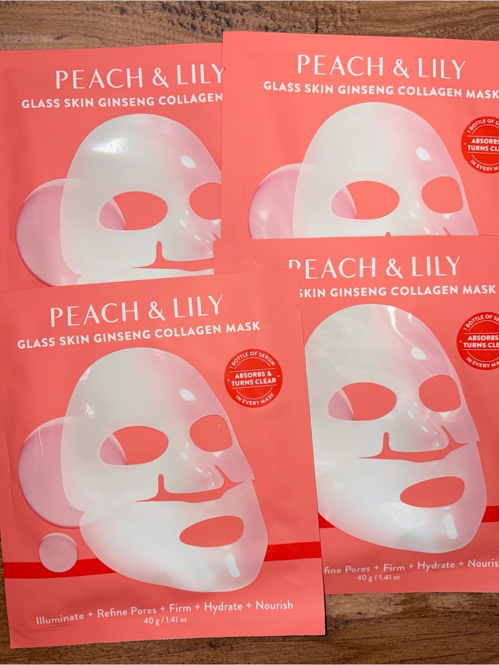 Peach & Lily Glass Skin Ginseng Collagen Mask — Pink